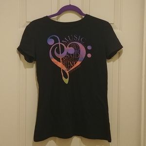 Music quote graphic t-shirt